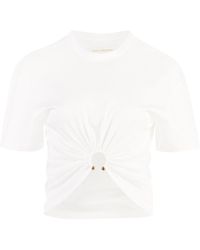 Rabanne - T-shirt girocollo in cotone - Lyst