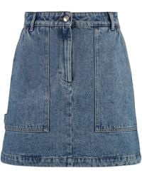 Maison Kitsuné - Denim Mini Skirt - Lyst