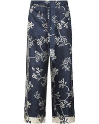 Max Mara - Pantaloni Cinzia in seta stampata - Lyst