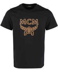 MCM - T-shirt in cotone con logo - Lyst