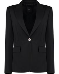 Pinko - Signum Single-Breasted Viscose Blazer - Lyst