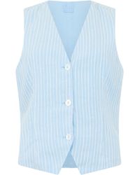 120% Lino - Linen Vest - Lyst