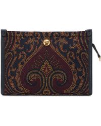 Etro - Clutch Pouch Paisley Polyester Bags - Lyst