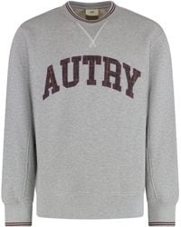 Autry - Logo Detail Cotton Sweatshirt - Lyst