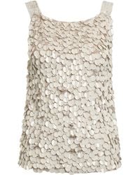 P.A.R.O.S.H. - Sleeveless Rhinestoned Top - Lyst