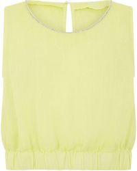 120% Lino - Linen Blouse With Rhinestones - Lyst