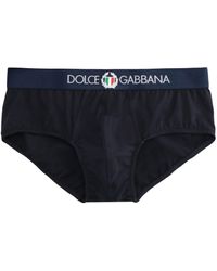 Dolce & Gabbana - Slip Brando in cotone con banda elastica logata - Lyst