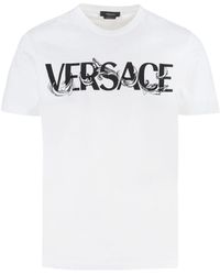 Versace - Maglietta del logo di cotone - Lyst