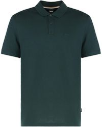 BOSS - Polo in piquet di cotone - Lyst