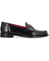 Ferragamo - Brushed Leather Loafers - Lyst