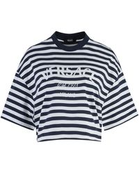 Versace - L`Ancora Crop T-Shirt - Lyst