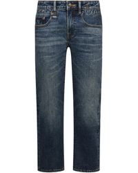 R13 - Boy Mid-Rise Distressed Straight Leg Jeans - Lyst