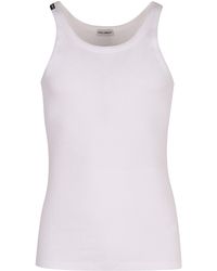 Dolce & Gabbana - Dolce & Gabbana Logo Cotton Tank Top - Lyst