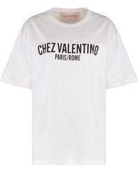 Valentino Garavani - Logo Cotton T-Shirt - Lyst