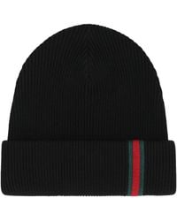 Gucci - Wool Hat With Web Detail - Lyst