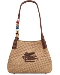 Etro - Small Raffia Shopping Bag Libra - Lyst