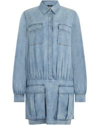 7 For All Mankind - Denim Midi Dress - Lyst