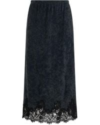 Alberta Ferretti - Long Skirt With Lace Details - Lyst