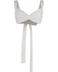 Zimmermann - Crush Embroidered Linen Top - Lyst