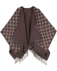 Gucci - Gg Wool Jacquard Cape - Lyst