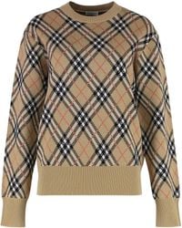 Burberry - Wool Blend Pullover - Lyst
