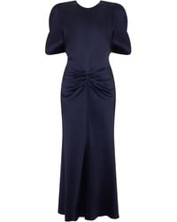 Victoria Beckham - Bela Satin Midi Dress - Lyst