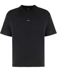A.P.C. - Boxy Micro Logo Cotton Crew-Neck T-Shirt - Lyst