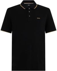 BOSS - Pique Cotton Polo - Lyst