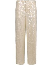 Alberta Ferretti - Pants With Sequins - Lyst