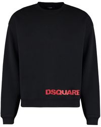 DSquared² - Logo Detail Cotton Sweatshirt - Lyst