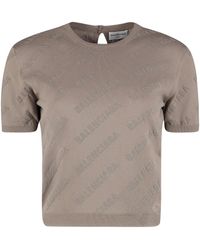 Balenciaga - Cotton Crew-neck T-shirt - Lyst