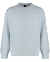 BOSS - Wool Crew Neck Sweater - Lyst