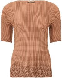 Herno - Fitted Short-Sleeve Top With Texture - Lyst