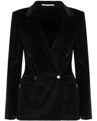 0205 Tagliatore - Double-Breasted Velvet Jacket - Lyst