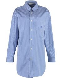 Etro - Camicia in cotone a righe - Lyst