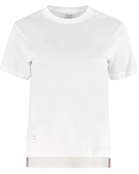 Thom Browne - T-shirt girocollo in cotone - Lyst