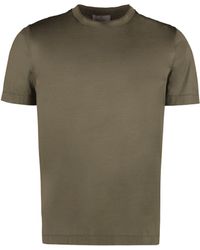 Canali - Cotton Crew-neck T-shirt - Lyst