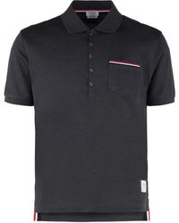 Thom Browne - Polo a maniche corte in cotone - Lyst