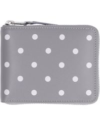 Comme des Garçons Portafoglio zip-around piccolo in pelle - Grigio