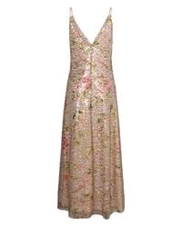 Alberta Ferretti - Dress With Sequins - Lyst