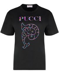 Emilio Pucci - T-shirt girocollo in cotone - Lyst