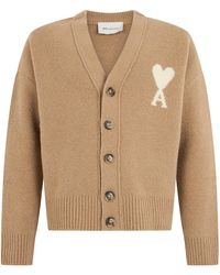 Ami Paris - Cardigan With Buttons And Logo - Lyst
