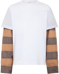 Dries Van Noten - T-Shirt With Contrast Sleeves - Lyst