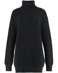 Versace - Cotton Blend Turtleneck Sweater - Lyst