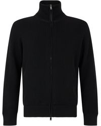 Roberto Collina - Sweater With Zipper And Collar - Lyst