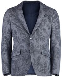 Etro - Classic Single-Breasted Jacket With Paisley Motif - Lyst