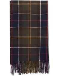 Barbour - Sciarpa a Quadri con Frange - Lyst