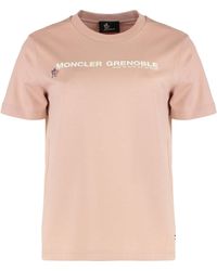 Moncler - Round Neck Cotton T-Shirt - Lyst