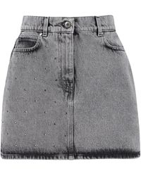 MSGM - Denim Mini Skirt - Lyst