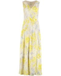 Calvin Klein - Midi Viscose Dress - Lyst